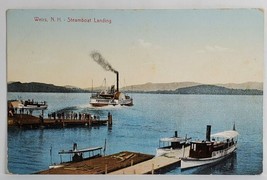 Weirs NH Steamboat Landing People On Docks New Hampshire Postcard S16 - £5.26 GBP