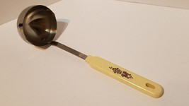 Robinson Knife Co Soup Ladle Spouts Stainless Steel Tan Brown Handle Vintage 11&quot; - £11.71 GBP
