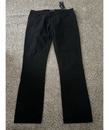 Kenneth Cole Mens Performance Tech Pants Black Slim Fit Size 38X32 Flat ... - $44.71 CAD