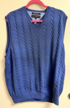 Men&#39;s Tommy Hilfiger Golf Sz XL Medium Blue Sweater Vest Cable - $337.37 MXN