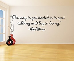 ( 87&#39;&#39; x 26&#39;&#39; ) Vinyl Wall Decal Quote The way to Get Sarted / Is to Qui... - £48.16 GBP