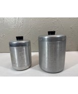 Spun Aluminum Canister Set Coffee and Tea Vintage 1950s - $409.56 MXN