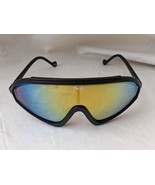 Vintage TVA 1980s Sport Sci Occhiali Lente a Specchio Nero Montatura Taiwan - $768.36 MXN