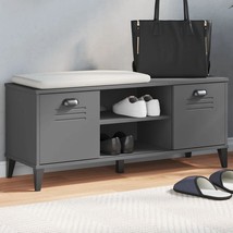 Shoe Storage Bench Anthracite Gray Engineered Wood Medium - $148.99