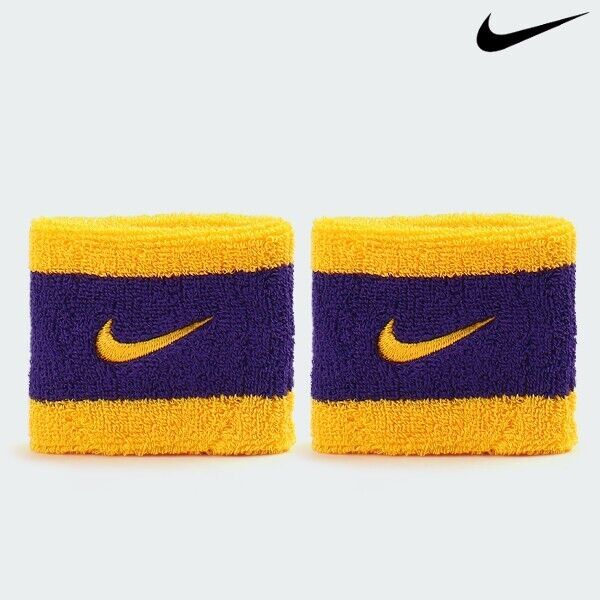 Nike Swoosh Wristband S Tennis Racket Sports Wrist Band 2pcs NWT PAC277-730 - $27.81