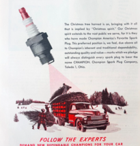1948 Champion Spark Plug Advertisement Automotive Car Supply Logging F15U2 - $24.99