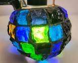 Peter Marsh Nader Chunk Glass Globe 6&quot; Brutalist 1950s Green Blue Orange... - £152.12 GBP