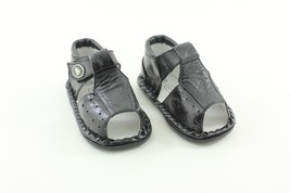 TENDER TOES Toddler Baby Rubber Sole Black Leather 9505WT - $15.24