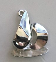 DANECRAFT Sterling Silver Sail Boat Charm Pendant 1 Inch Tall Vintage - $14.95