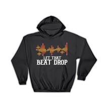 Let That Beat Drop Wall Poster Decor : Gift Hoodie Modern Music Abstract Print S - £28.50 GBP