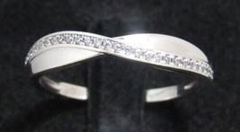 925 Sterling Silver 29 Diamond Wedding Band Anniversary Ring Sz 9 Vintage .45ct - £62.50 GBP