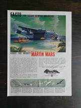 1944 Martin Aircraft WWII Mighty Martin Mars Worlds Largest Flying Boat ... - £10.17 GBP