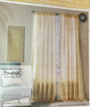 David Bromstad Collection Dawn Stripe Rod Pocket Panel 52&quot; x 95&quot; Sheer Yellow - £15.82 GBP