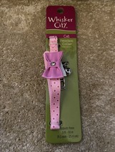 Whisker City Premium Cat Collar Pink Polka Dots With Bow &amp; Bell Adjusts ... - £6.23 GBP