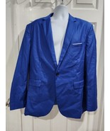 Mens Sport Coat Casual Blazer One Button Business Suit Jacket Blue XL - $359.24 MXN