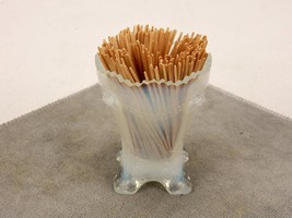 Degenhart Glass Vintage Toothpick Holder, Cloudy White, Colonial Swag, #TPK-430 - £15.44 GBP