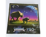 Schimmel Jigsaw Puzzle - Playful World / Rhinos 750 Piece Milton Bradley... - £10.67 GBP