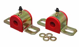 Greasable Poly Sway Bar Bushings w/ Brackets 2.56-3.62&quot; Slot 5/8&quot; Bars RED - £19.89 GBP