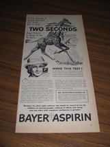 1951 Print Ad Bayer Aspirin Giraffe Runs 100 Yards in 4.9 Seconds - $9.25