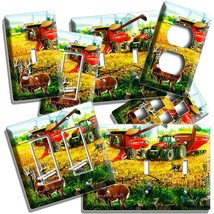 Country Farm Red Harvester Tractor Deer Light Switch Outlet Wall Plate Art Decor - £13.45 GBP+