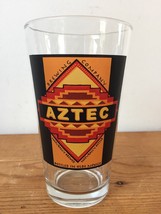 Vintage Aztec Brewing San Diego Olde Mexico Graphic Logo Clear Beer Pint... - $29.99