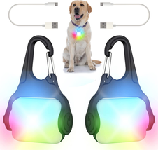 Dog Lights for Night Walking – Color Changing Dog Collar Light, 4 Modes Recharge - £15.59 GBP