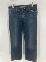 American Eagle Jeans 4 Women Regular Size Blue Denim Limited Issue Strai... - $13.09
