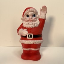 Vintage Santa Claus Figure Toy 1960’s Sanitoy Squeaky Squeaker 8.5” Christmas - £13.39 GBP