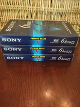 Set of 3 Sony Premium Grade VHS T-120VE 246m 6 Hour - Used - £12.36 GBP