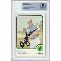 Dusty Baker Atlanta Braves Auto 1973 Topps Baseball Card #215 BAS Autograph Slab - £78.30 GBP