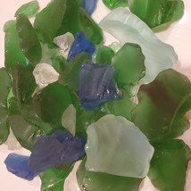 Sea Glass, Decorative Accent Gems, Green Blue White Stones, 11oz bag image 5