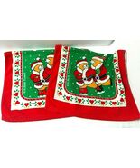 Christmas Kitchen Terry Towels Pair Vtg Lady Man Bears Ice Skating Heart... - $448.98 MXN