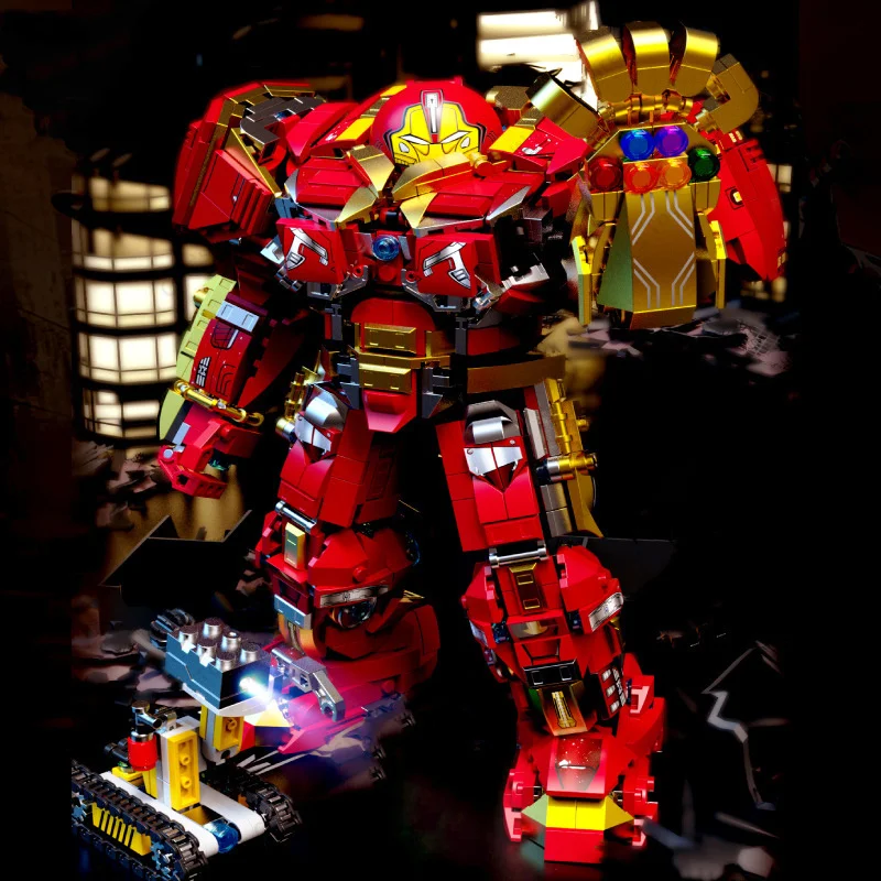 1529+PCS Disney Superheroes Hulkbuster Mecha Building Blocks Kit Iron Man Robots - £39.27 GBP+