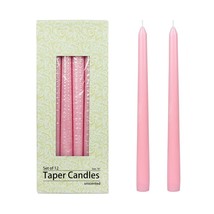 Zest Candle 12-Piece Taper Candles 10-Inch Light Rose - £31.87 GBP