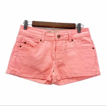 Cotton On Neon Orange Sherbet Denim Shorts Low Rise Y2K Women&#39;s 4 - £11.55 GBP