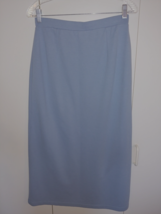 L.L. B EAN Ladies 3-PC Blue Knit Stretch Skirt SUIT-S REG.-WORN ONCE-NICE/COMFY - £17.40 GBP