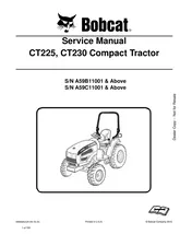 Bobcat - CT225 CT230 Compact Tractor Workshop Service Manual SN 6986526 - €7,79 EUR