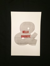 Letterpress Print: Hello Goodbye 2 (11&quot; x 17&quot;) - $25.00