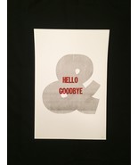 Letterpress Print: Hello Goodbye 2 (11&quot; x 17&quot;) - €21,32 EUR