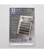 Print File 35-7B4 35mm Negative Preservers 3-hole Type Pak of 25 Sheets - $220.08 MXN