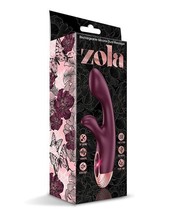 Zola Rechargeable Silicone Dual Massager - Burgundy/rose Gold - $42.92