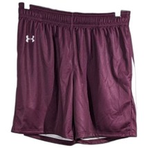 Burgundy Lacrosse Practice Shorts Mens L Large Maroon with Pockets Under... - £17.55 GBP