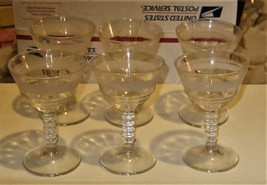 Martini Glasses - set of 6 (Vintage) - £6.99 GBP