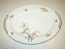 NORITAKE china Brenda 3064 LARGE Oval Serving Platter 16-1/2&quot; Gold Trim Floral - £52.06 GBP