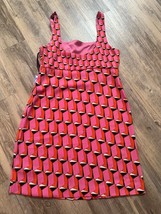 Diane Von Furstenberg x Target Mini Shift Dress Pink Modern Geometric DVF Size 6 - £15.21 GBP