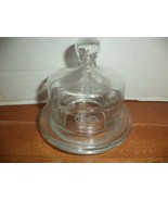 Vintage Princess House Heritage  Butter Dish with Dome Etched Floral Glass - $298.91 MXN