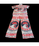 Coveralls Flour Sack Chicken Rooster Hippie Overalls Cottage Core Boho O... - $161.12 CAD