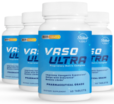 4 Pack Vaso Ultra, extra strength endurance for men-60 Tablets x4 - $126.71