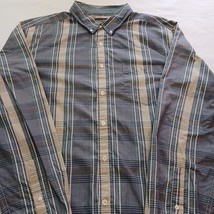 NO BOUNDARIES Men's Gray & Brown Plaid Shirt Button Down Long Sleeve Sz XL 46-48 image 10