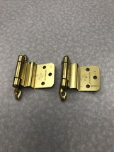 Amerock BP7928-3 Self-Closing Face Mount Hinge with 3/8&quot; Inset Brass Kg W1 - $8.90